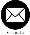 Icon of a letter on a blackbackground to signify email 